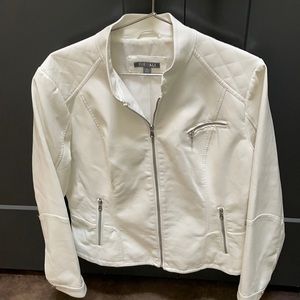 White Faux Leather Jacket